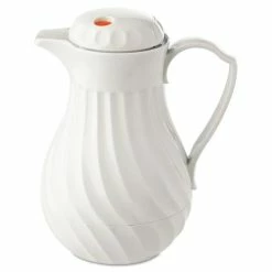 Buy 😉 Hormel Poly Lined Carafe, Swirl Design, 40 Oz, White 🔔