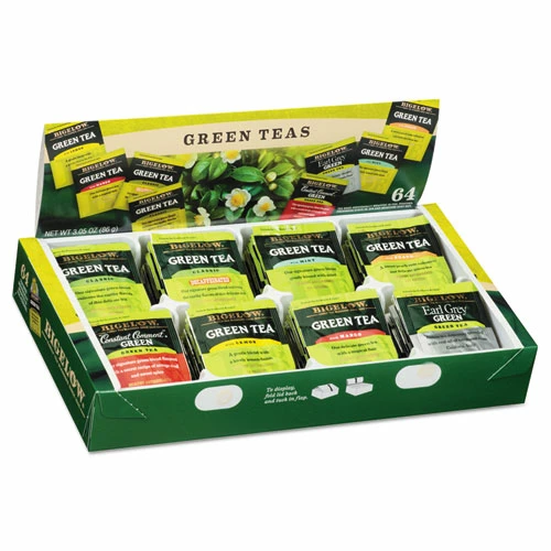 New ✔️ Bigelow® Green Tea Assortment, Tea Bags, 64/Box, 6 Boxes/Carton 👏