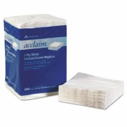 Buy 🔥 Georgia Pacific® Professional Acclaim 1/4 Fold Paper Dinner Napkins, White, 1-Ply, 16"x16", 500/PK, 8 PK/CT ⭐