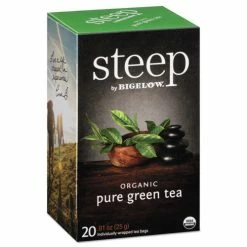 Cheap ✨ Bigelow® Steep Tea, Pure Green, 0.91 Oz Tea Bag, 20/Box 🧨