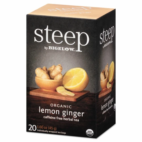 Budget 😀 Bigelow® Steep Tea, Lemon Ginger, 1.6 Oz Tea Bag, 20/Box 😍
