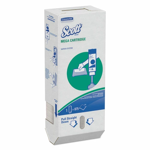 Flash Sale 😉 Scott® MegaCartridge Napkins, 1-Ply, 8 2/5 X 6 1/2, White, 875/Pack, 6 Packs/Carton ⌛