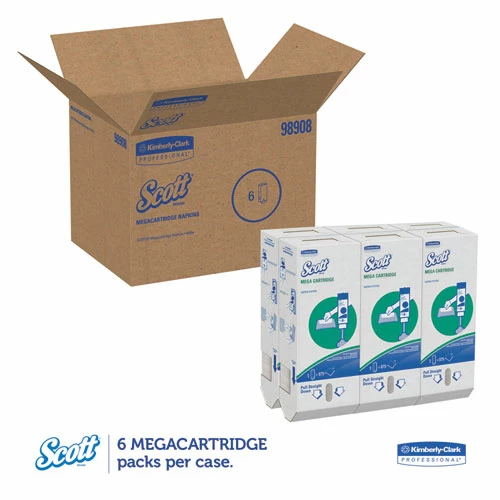 Flash Sale 😉 Scott® MegaCartridge Napkins, 1-Ply, 8 2/5 X 6 1/2, White, 875/Pack, 6 Packs/Carton ⌛ - Image 2