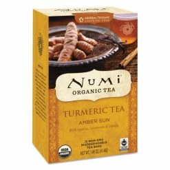 Budget 👏 Numi® Turmeric Tea, Amber Sun, 1.46 Oz Bag, 12/Box 👍