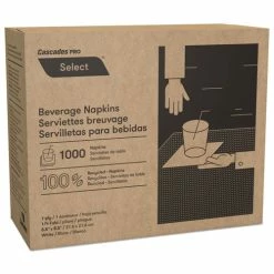 Budget ⭐ Cascades PRO Select Beverage Napkins, 1 Ply, 8.5 X 8.5, White, 1,000/Pack, 4 Packs/Carton 😉