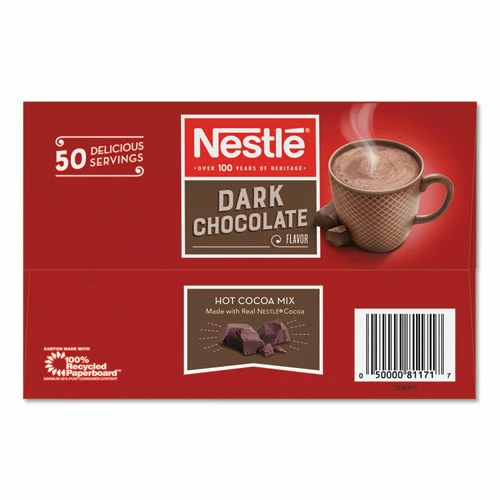 Cheap 😉 Nestlé® Hot Cocoa Mix, Dark Chocolate, 0.71 Oz, 50/Box 👍 - Image 4