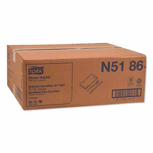 Brand new 😉 Tork® Universal One-Ply Dinner Napkins, 1-Ply, 15" X 17", Natural, 250/Pack, 12PK/CT 🔔 - Image 2