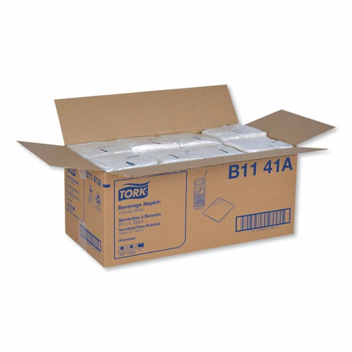 Promo 🤩 Tork® Universal Beverage Napkin, 1-Ply,9.13 X 9.13, 1/4 Fold, Poly-Pack, White, 4000/Carton 😉 - Image 3