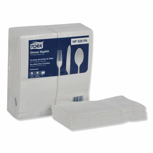 New 😍 Tork® Advanced Dinner Napkins, 2-Ply, 15" X 17", 1/8 Fold, White, 100/PK, 28 PK/CT 💯 - Image 6