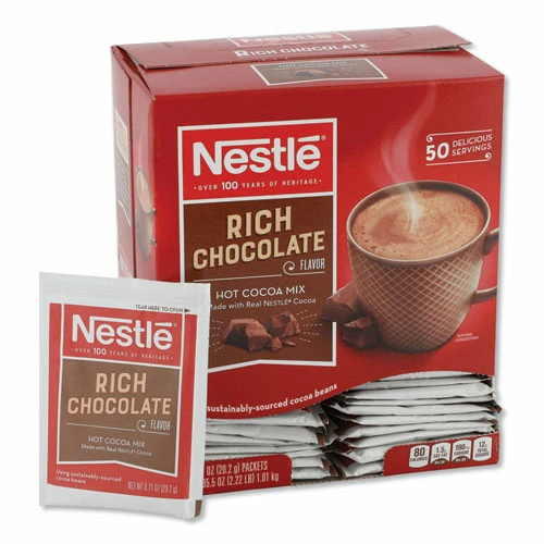 Best deal ✔️ Nestlé® Hot Cocoa Mix, Rich Chocolate, .71oz, 50/Box 🎁