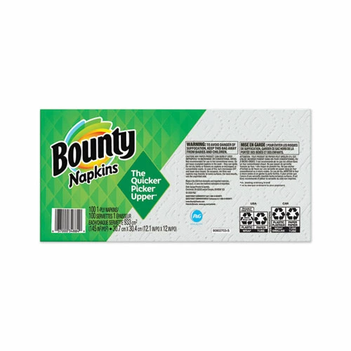 Wholesale 💯 Bounty® Quilted Napkins, 1-Ply, 12.1 X 12, White, 100/Pack, 20 Packs Per Carton 🔔 - Image 2