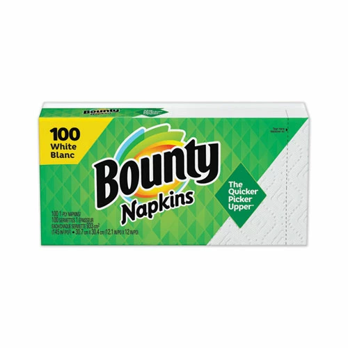 Budget 😉 Bounty® Quilted Napkins, 1-Ply, 12.1 X 12, White, 100/Pack ✔️