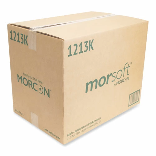 Budget 🛒 Morcon Tissue Morsoft Dispenser Napkins, 1-Ply, 11.5 X 13, Kraft, 250/Pack, 24 Packs/Carton 🔥 - Image 2