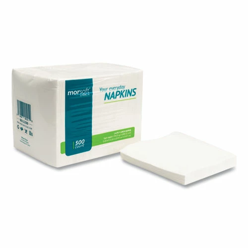 Cheapest ❤️ Morcon Tissue Morsoft 1/4 Fold Lunch Napkins, 1 Ply, 11.8" X 11.8", White, 6,000/Carton ⌛ - Image 5