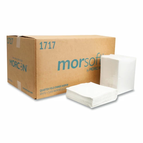 Best Pirce ๐ Morcon Tissue Morsoft Dinner Napkins, 1-Ply, 16 X 16, White, 250/Pack, 12 Packs/Carton ๐