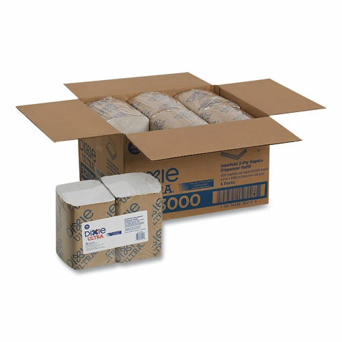 Deals 💯 Dixie® Interfold Napkin Refills, 2 Ply, 6 1/2x9 7/8, White, 500/Pk, 6 Pack/Ctn 😀 - Image 4