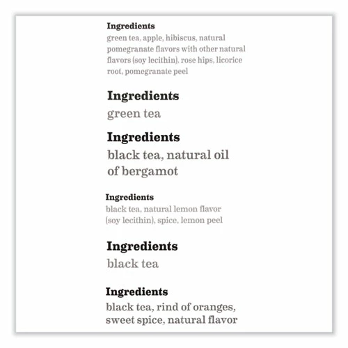 Buy 😍 Bigelow® Assorted Tea Packs, Six Flavors, 28/Box, 168/Carton 👏 - Image 2