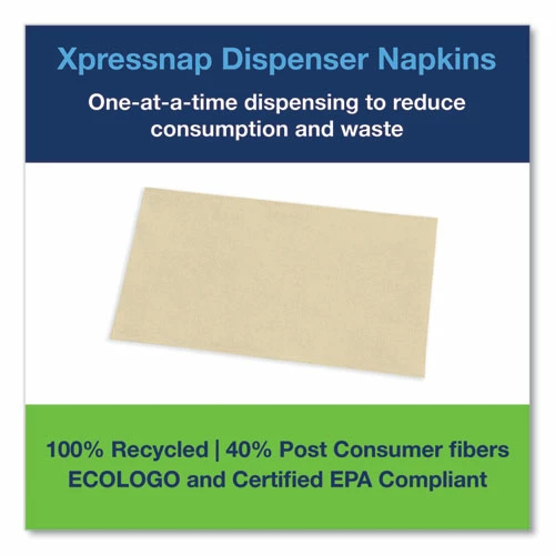 Cheap ✨ Tork® Xpressnap Interfold Dispenser Napkins, 2-Ply, Bag-Pack, 13 X 8.5, Natural, 500/Pack, 12 Packs/Carton 🧨 - Image 6