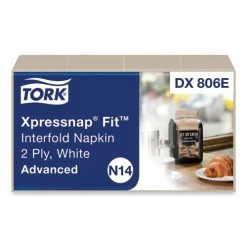 Best Sale ❤️ Tork® Xpressnap Fit Interfold Dispenser Napkins, 2-Ply, 6.5 X 8.39, Natural, 120/Pack, 36 Packs/Carton 😍