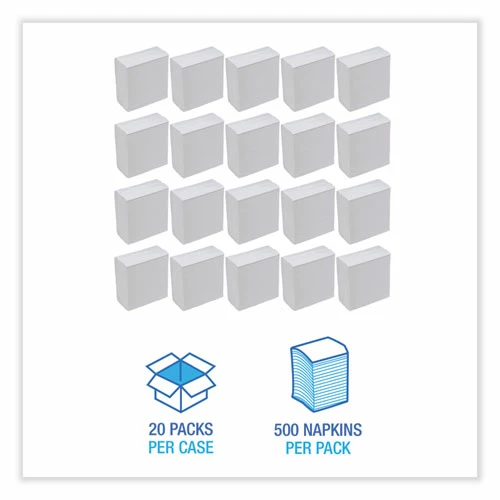 Promo ✨ Boardwalk® Tallfold Dispenser Napkin, 12" X 7", White, 500/Pack, 20 Packs/Carton 💯 - Image 3