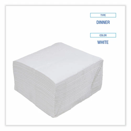 Deals ❤️ Boardwalk® Dinner Napkin, 1-Ply, 17 X 17, White, 250/Pack, 12 Packs/Carton 🛒 - Image 4