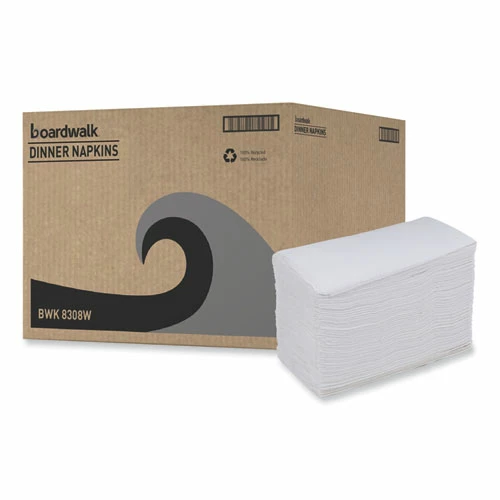 Outlet 🎁 Boardwalk® Dinner Napkin, 2-Ply, 17 X 15, White, 100/Pack, 30 Packs/Carton 🔥 - Image 9